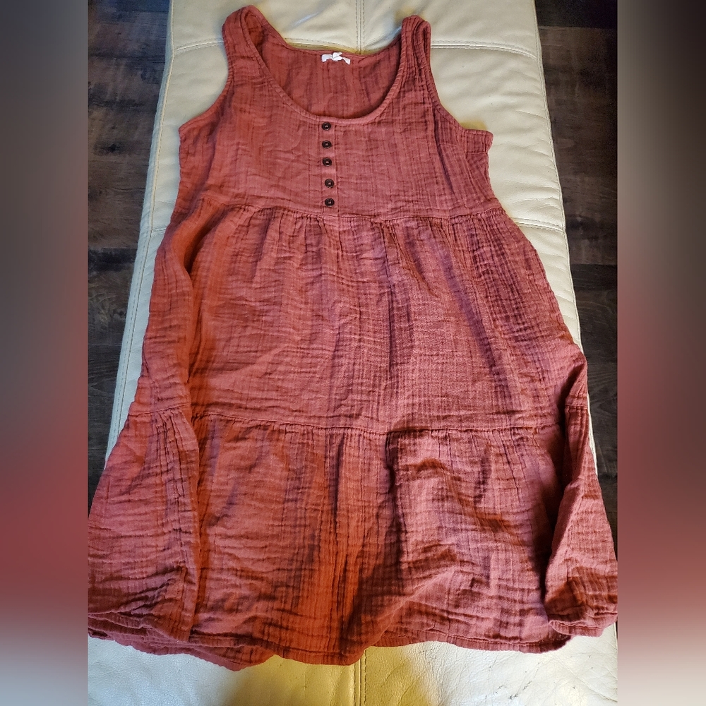 Maurices orange tiered babydoll dress